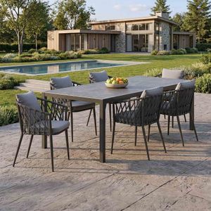 LC Garden Sunrepo Gartenmöbel-Set mit OUTLIV. Tisch 220x100cm