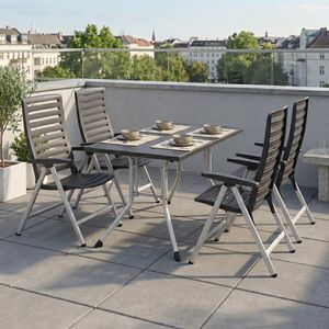 Kettler Wave Gartenmöbel-Set M (4 Plätze) Tisch 140x95cm