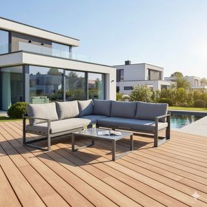 OUTLIV. Florenz Ecklounge inkl. Loungetisch Aluminium/Olefin