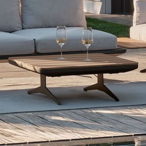 Stern Enya Loungetisch 84x84cm Aluminium/Teak
