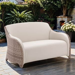 Domus Ventures Luxor Gartensofa Halbrundgeflecht/MarinaPlus