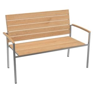 OUTLIV. Pamplona Gartenbank Edelstahl/Teak