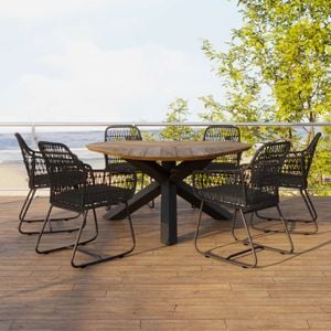 OUTLIV. Verona Gartenmöbel-Set 7-tlg. Tisch 150x160cm