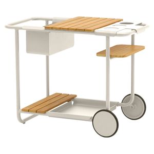 Zebra Somerset Servierwagen Aluminium/Teak