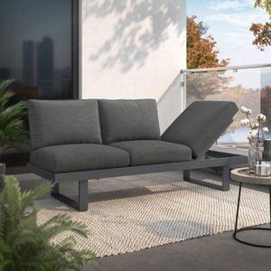 OUTLIV. Atlanta Diningsofa verstellbar Aluminium/Olefin