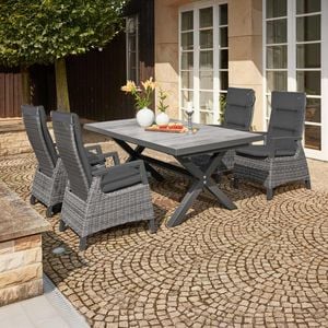 Siena Garden Corido Move Gartenmöbel-Set M (4 Plätze) Tisch 160/200x90
