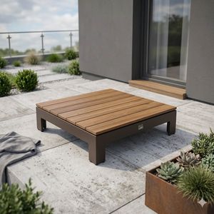 Apple Bee Sticks & More Loungetisch 87x87cm Aluminium/Teak