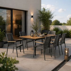 Musterring Amsterdam Gartenmöbel-Set L (6 Plätze) Tisch 220x100cm