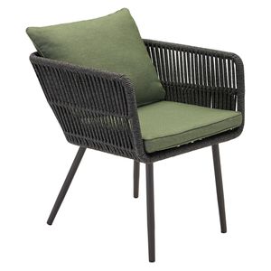 LC Garden Saigon Gartensessel Stahl mit Sitz- und Rückenkissen