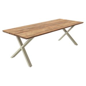OUTLIV. Negara Gartentisch Edelstahl/Teak recycelt