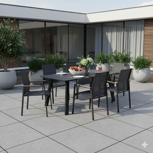 OUTLIV. Darwin Gartenmöbel-Set L (6 Plätze) Tisch 180x90cm