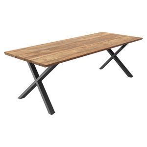 OUTLIV. Negara Gartentisch Edelstahl/Teak recycelt