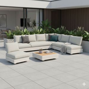 Zebra Cubo Neo Ecklounge inkl. Loungetisch Aluminium/Sunproof
