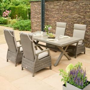 Siena Garden Corido Gartenmöbel-Set L verstellbar (6 Plätze) Tisch 200/260x100cm