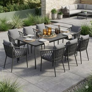 LC Garden Sunrepo Gartenmöbel-Set XL (8 Plätze) mit OUTLIV. Tisch 220x100cm