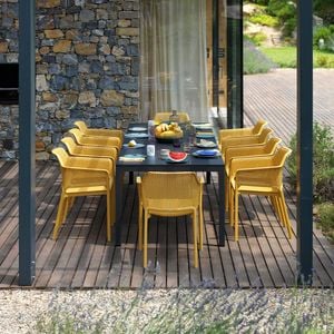 Nardi Net Gartenmöbel-Set 11-tlg. Tisch 210/280x100cm