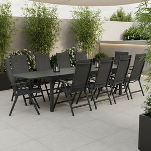 Siena Garden Tauro Gartenmöbel-Set XXL (10 Plätze) mit OUTLIV. Tisch 200/320x100,5cm