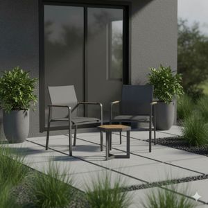 Zebra Bee/Sixx Gartenmöbel-Set 3-teilig Aluminium/Textilene