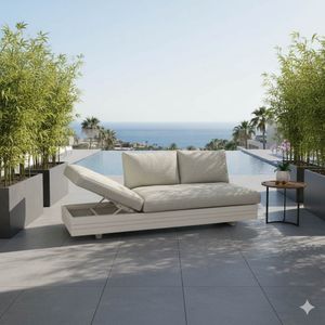 Zebra Cubo Neo Gartenloungesofa verstellbar Aluminium/Sunproof