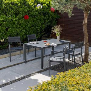 Kettler Lugano Gartenmöbel-Set M (4 Plätze) Tisch 160x95cm