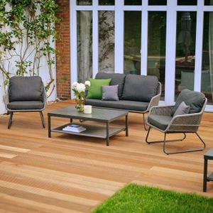 Siena Garden Kansas Loungeset 4-tlg. Aluminium/Geflecht