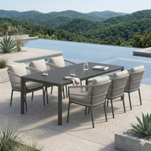 OUTLIV. Alicante Gartenmöbel-Set L (6 Plätze) Tisch 220x100cm