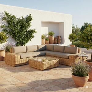 OUTLIV. Yate Ecklounge inkl. Loungetisch Geflecht/Olefin