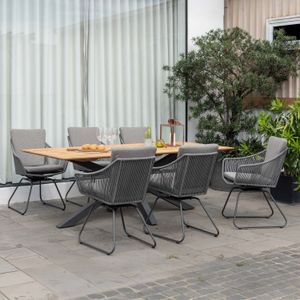 LifestyleGarden Viborg Gartenmöbel-Set L (6 Plätze) Tisch 216x98,5cm