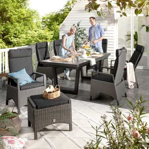 LC Garden Keramo Gartenmöbel-Set L 6 (Plätze) Tisch 200x100cm