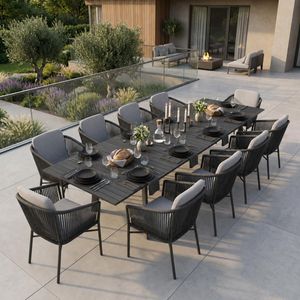 OUTLIV. Ohio Gartenmöbel-Set XXL (10 Plätze) Tisch 200/320x100,5cm