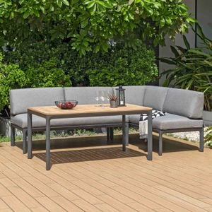 LifestyleGarden Dalgas Gartenmöbel-Set M (5 Plätze) Tisch 160x90cm