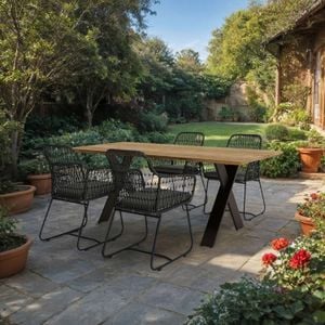 OUTLIV. Verona Gartenmöbel-Set M (4 Plätze) Tisch 200x100cm