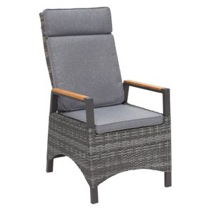 LC Garden Keramo Gartensessel verstellbar Aluminium mit Sitz- und Rückenkissen