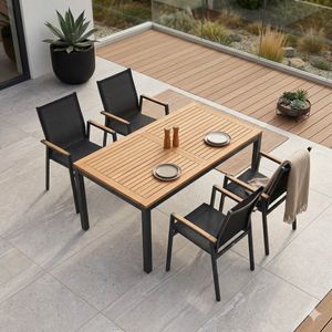 Siena Garden Rondo Gartenmöbel-Set M (4 Plätze) Tisch 160x90cm