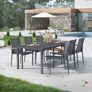 OUTLIV. Kobe Gartenmöbelset 7-tlg. Tisch 220x100 cm