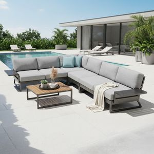 Kettler Ocean Skid Platform Ecklounge inkl. Loungetisch Aluminium/Olefin