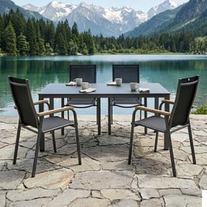 Kettler Cirrus Gartenmöbel-Set M (4 Plätze) Tisch 160x95cm