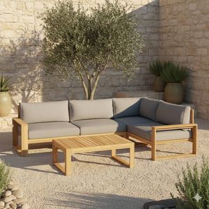 OUTLIV. Santa Cruz Ecklounge inkl. Loungetisch Akazie/Polyester
