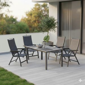 Kettler Forma II Gartenmöbel-Set M verstellbar (4 Plätze) Tisch 160x90cm