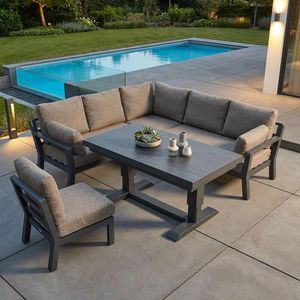 LC Garden Avena Dininglounge Tisch 140/180x80cm Aluminium/Polyester