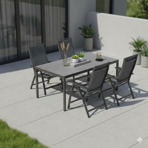 Kettler Forma II Gartenmöbel-Set M (4 Plätze) mit OUTLIV. Tisch 160x100cm