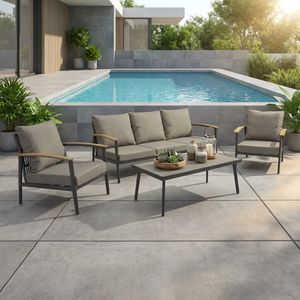 LC Garden Avento Loungeset inkl. Loungetisch Aluminium/Rope/Polyester