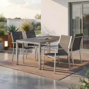 Zebra One Gartenmöbel-Set M (4 Plätze) mit OUTLIV. Tisch 160x90cm