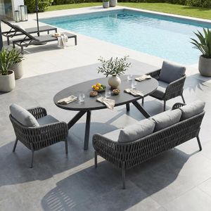 LC Garden Terano Gartenmöbel-Set Low Dining M (5 Plätze) Tisch 220x120cm
