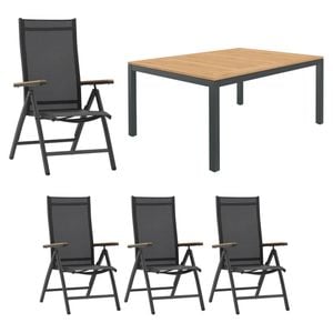OUTLIV. Kobe Gartenmöbel-Set M (4 Plätze) Tisch 150/210x90cm