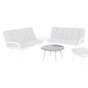 Hartman Casablanca Loungetisch Ø80x47cm Geflecht/Glas