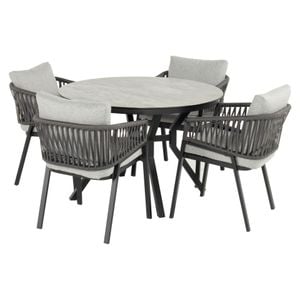 Hartman Daphne Gartenmöbel-Set M (4 Plätze) Tisch Ø110cm
