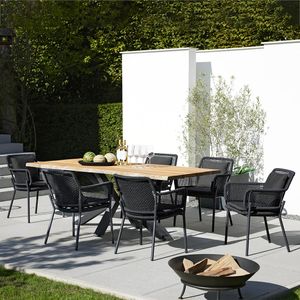 Interliving 7002 Gartenmöbelset 7-tlg. mit Tisch 220x95 cm