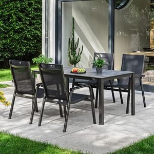 Kettler Basic+ Premium Gartenmöbel-Set 5-tlg. Tisch 160x95