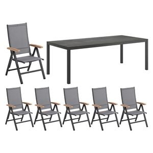 Kettler Cirrus Gartenmöbel-Set L (6 Plätze) mit OUTLIV. Tisch 220x100cm